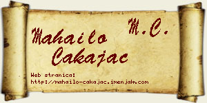 Mahailo Čakajac vizit kartica